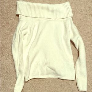 Cream color off the shoulder sweater